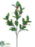 Silk Plants Direct Laurel Leaf Spray - Green - Pack of 24