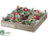 Silk Plants Direct Holly, Pine Cone, Ornament Ball Wreath - Red Green - Pack of 2