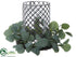 Silk Plants Direct Eucalyptus With Glass Hurricane Candleholder - Green Gray - Pack of 4