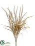 Silk Plants Direct Grass Bush - Gold Glittered - Pack of 12