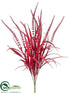 Silk Plants Direct Grass Bush - Red Glittered - Pack of 12