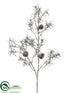 Silk Plants Direct Glittered Podocarpus Spray - Green Brown - Pack of 6