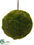 Silk Plants Direct Moss Ball - Green Glittered - Pack of 12