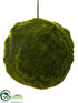 Silk Plants Direct Moss Ball - Green Glittered - Pack of 6