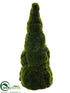 Silk Plants Direct Moss Topiary - Green Glittered - Pack of 6