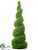 Moss Swirl Cone Topiary - Green Glittered - Pack of 2