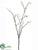 Mini Leaf Twig Branch - Green Snow - Pack of 6