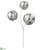 Sequin Ball Pick - Silver - Pack of 12