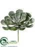 Silk Plants Direct Echeveria Pick - Green Glittered - Pack of 6