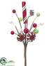 Silk Plants Direct Candy, Ball Pick - Red Green - Pack of 36