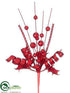 Silk Plants Direct Ball Pick - Red - Pack of 24