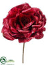 Silk Plants Direct Glitter Rose Pick - Cerise - Pack of 12