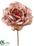 Silk Plants Direct Glitter Rose Pick - Mauve - Pack of 12