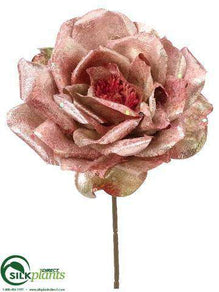 Glitter Rose Pick - Mauve - Pack of 12