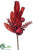 Ball, Leaf, Ribbon Pick - Red - Pack of 36