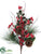 Pine, Cone, Berry Spray - Red - Pack of 36