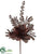 Glitter Metallic Amaryllis, Fern Pick - Bronze - Pack of 12