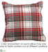 Silk Plants Direct Plaid Pillow - Red White - Pack of 4
