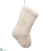 Silk Plants Direct Fur Mini Stocking - Cream - Pack of 6