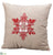 Plaid Snowflake Pillow - Red Beige - Pack of 2