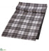 Silk Plants Direct Plaid Table Runner - Gray - Pack of 2