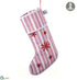 Silk Plants Direct Snowflake Stocking - Red White - Pack of 6
