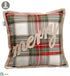 Silk Plants Direct Merry Christmas Plaid Pillow - Green Red - Pack of 2