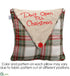 Silk Plants Direct Donot Open Till Christmas Plaid Pillow - Green Red - Pack of 2