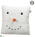 Silk Plants Direct Fur Snowman Pillow - White - Pack of 2
