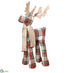 Silk Plants Direct Plaid Reindeer - Green Red - Pack of 1
