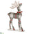 Plaid Reindeer Table Top - Green Red - Pack of 1