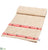 Linen Table Runner With Bell - Beige Red - Pack of 6