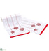 Silk Plants Direct Embroidery Linen Table Runner - Red White - Pack of 2