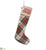 Merry Christmas Plaid Stocking - Green Red - Pack of 2