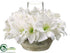 Silk Plants Direct Amaryllis - White - Pack of 1