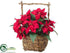 Silk Plants Direct Poinsettia - Red - Pack of 6