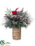 Silk Plants Direct Holiday Arrangement - Green - Pack of 4
