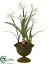 Silk Plants Direct Narcissus - White - Pack of 4