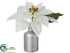 Silk Plants Direct Pointessia Arrangement - White - Pack of 12