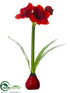 Silk Plants Direct Amaryllis - Red Two Tone - Pack of 6