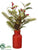 Berry, Pine Cone, Pine Arrangement - Green Red - Pack of 6