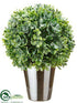 Silk Plants Direct Boxwood Ball - Green Ice - Pack of 6