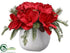 Silk Plants Direct Amaryllis, Pine, Pine Cone Arrangement - Red Green - Pack of 2