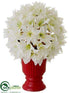 Silk Plants Direct Tulip Arrangement - White - Pack of 6
