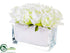 Silk Plants Direct Rose - White - Pack of 2