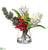 Hyacinth, Berry, Pine - White Red - Pack of 4