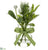 Iced Mistletoe, Pine - Green White - Pack of 6