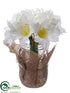 Silk Plants Direct Amaryllis - White - Pack of 6
