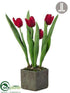 Silk Plants Direct Tulip - Red - Pack of 4