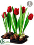 Silk Plants Direct Tulip - Red - Pack of 2